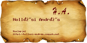 Hollósi András névjegykártya