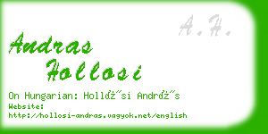 andras hollosi business card